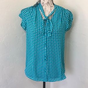 NWT Worthington Short Sleeve Top Size Medium Blouse